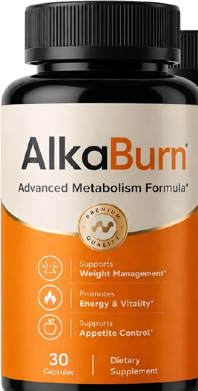 AlkaBurn metabolism support capsule bottle